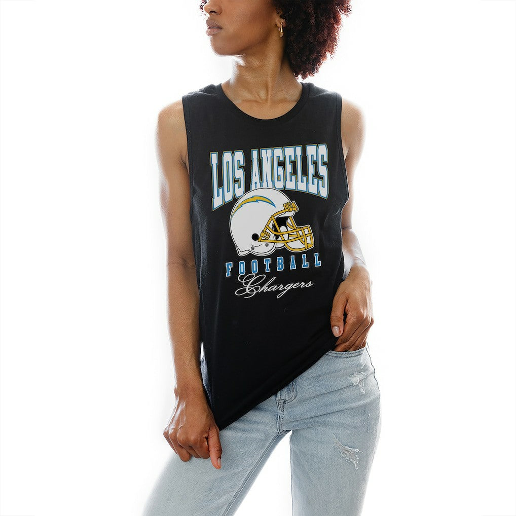Los Angeles Chargers Gameday Couture Women's Preseason Opener Racerback Tank Top Black | NFL