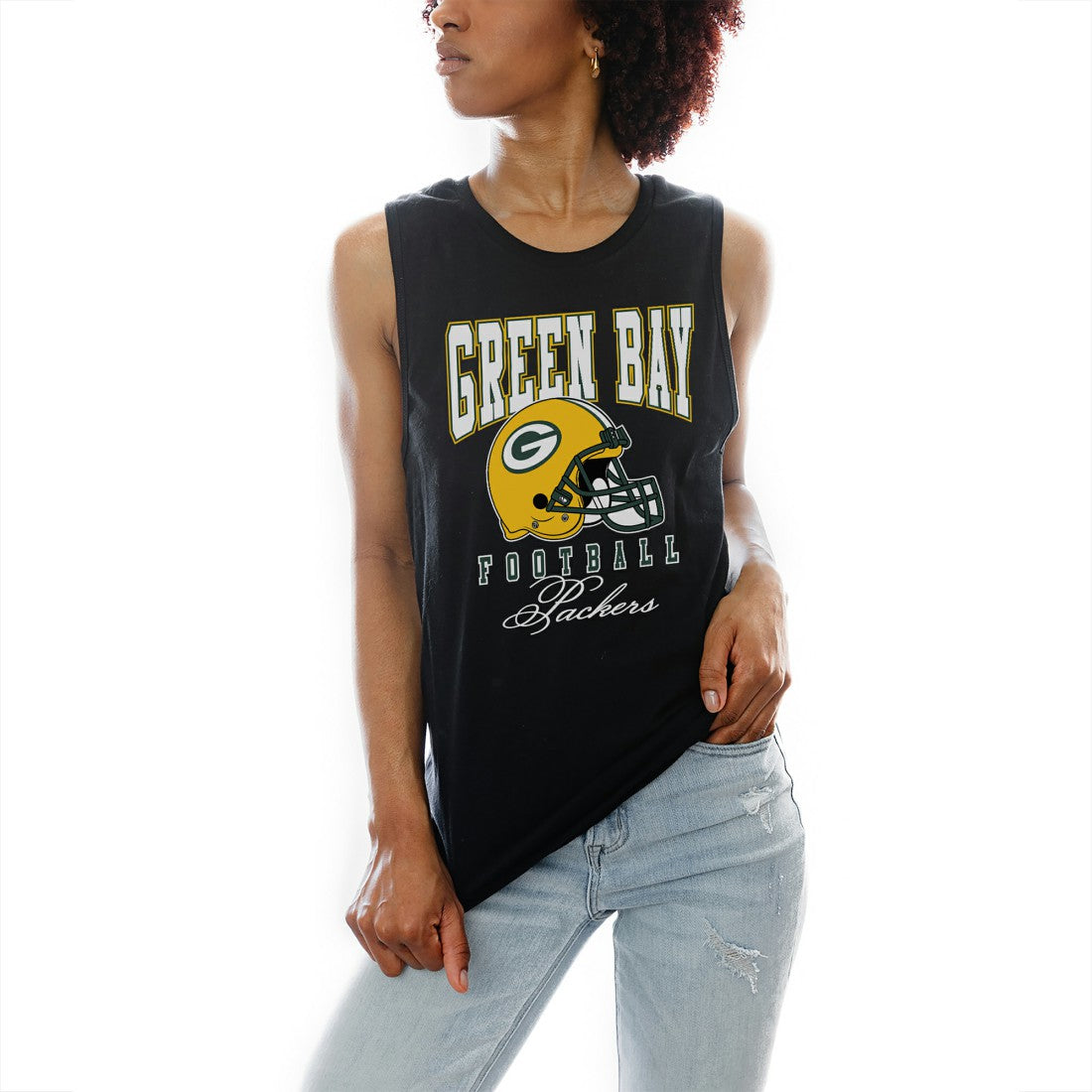 Green Bay Packers Gameday Couture Women's Preseason Opener Racerback Tank Top Black | NFL