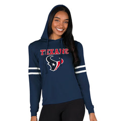 Houston Texans Concepts Sport Women's Marathon Long Sleeve Hoodie Top Navy | NFL