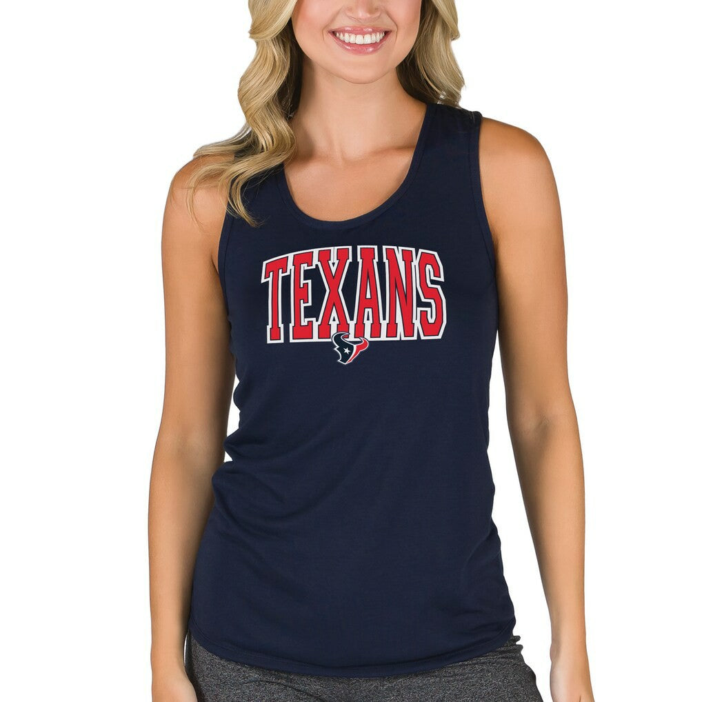 Houston Texans Concepts Sport Women's Marathon Tank Top Navy | NFL
