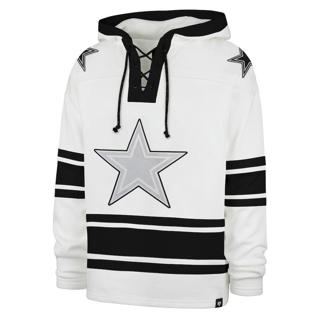 Dallas Cowboys '47 After Image Superior Lacer Pullover Hoodie White | 47 brand