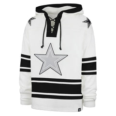 Dallas Cowboys '47 After Image Superior Lacer Pullover Hoodie White | 47 brand