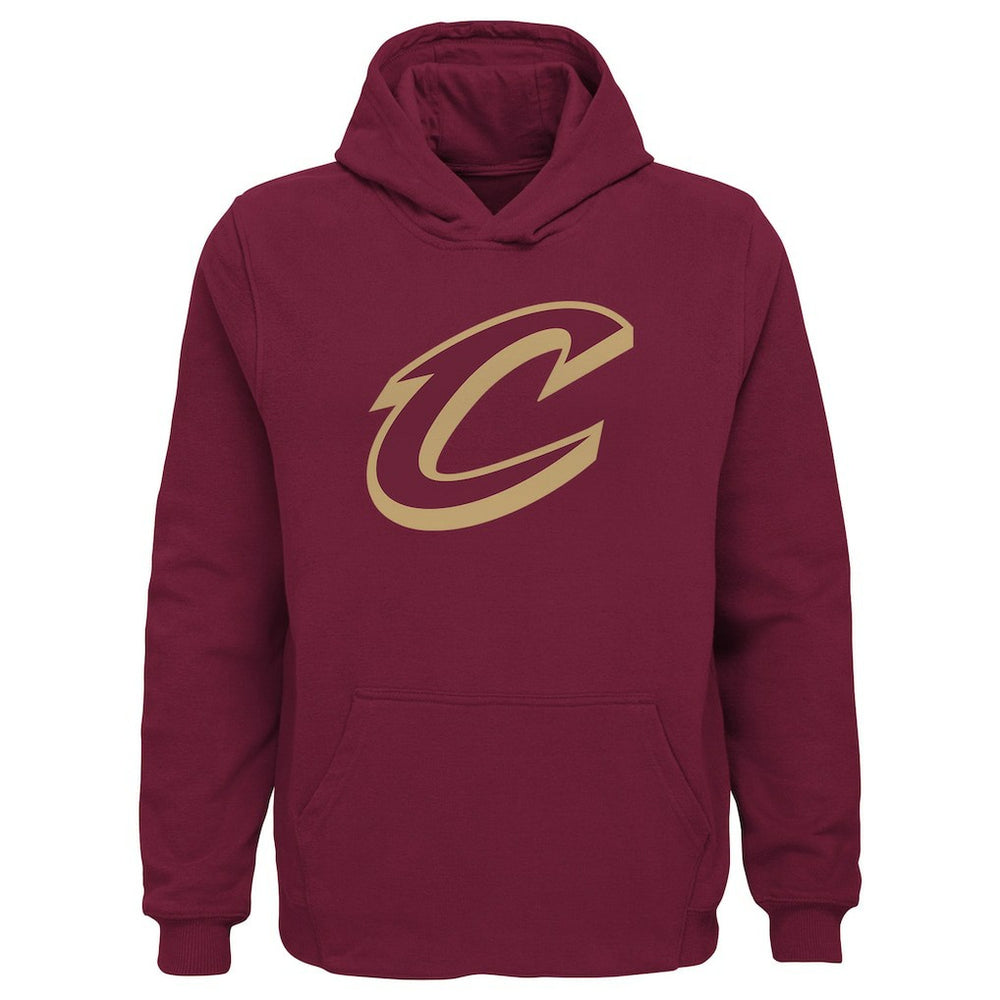 Cleveland Cavaliers Youth Primary Logo Pullover Hoodie Wine - NBA