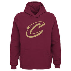 Cleveland Cavaliers Youth Primary Logo Pullover Hoodie Wine - NBA