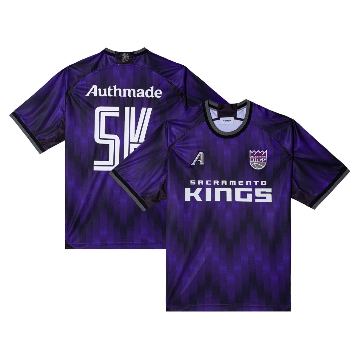 Sacramento Kings Authmade x NBA Soccer Kit Fashion Jersey Purple - NBA