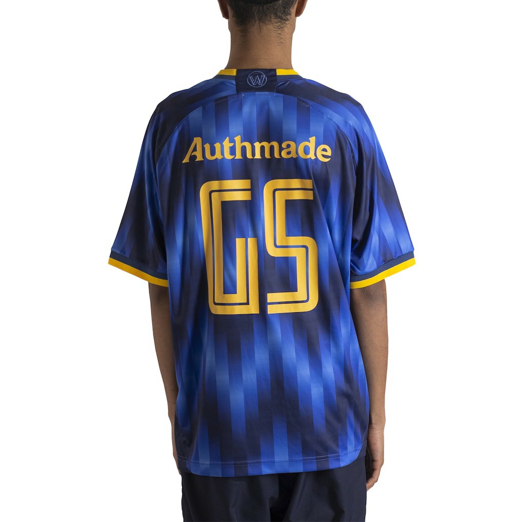 Golden State Warriors Authmade x NBA Soccer Kit Fashion Jersey Blue - NBA
