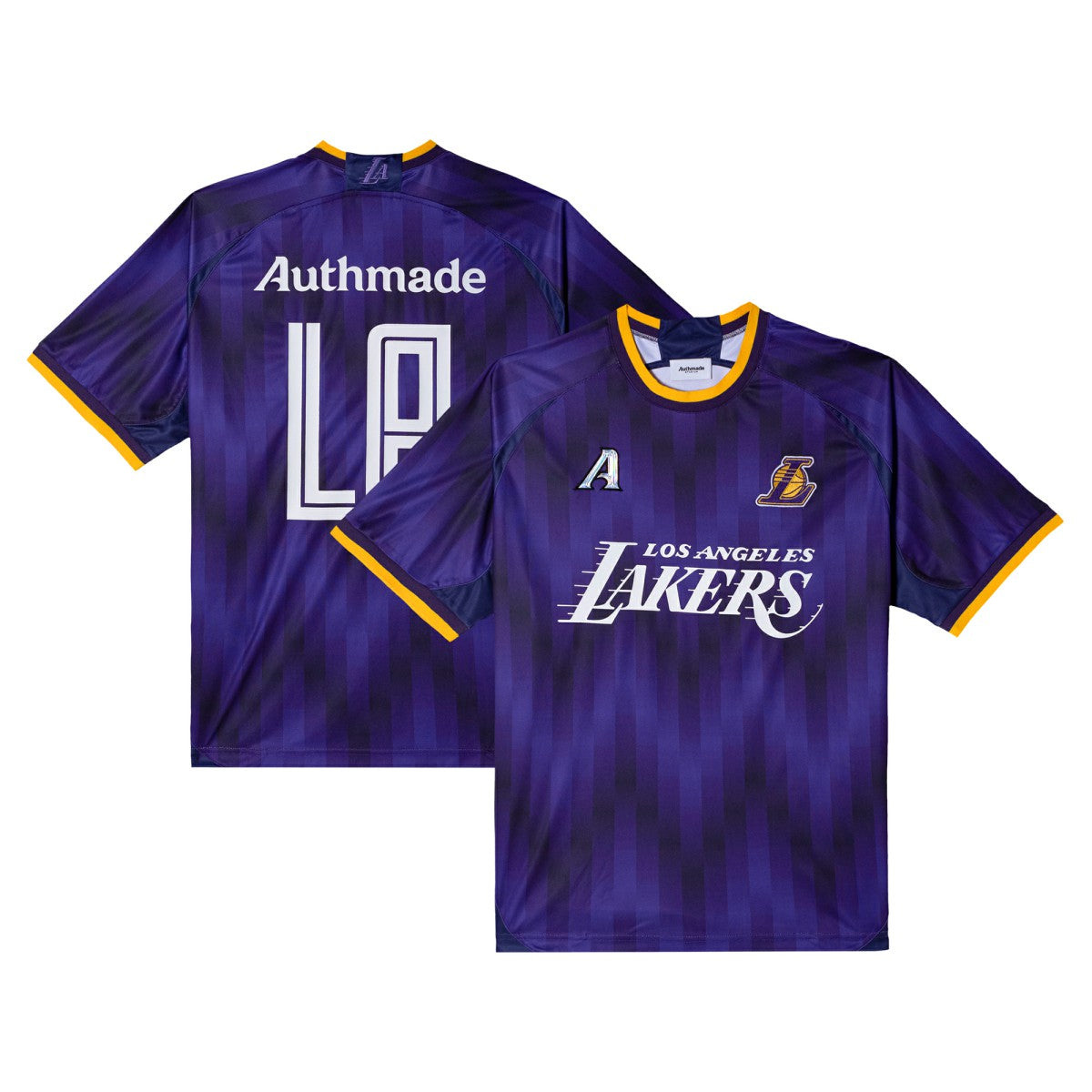 Los Angeles Lakers Authmade x NBA Soccer Kit Fashion Jersey Purple - NBA
