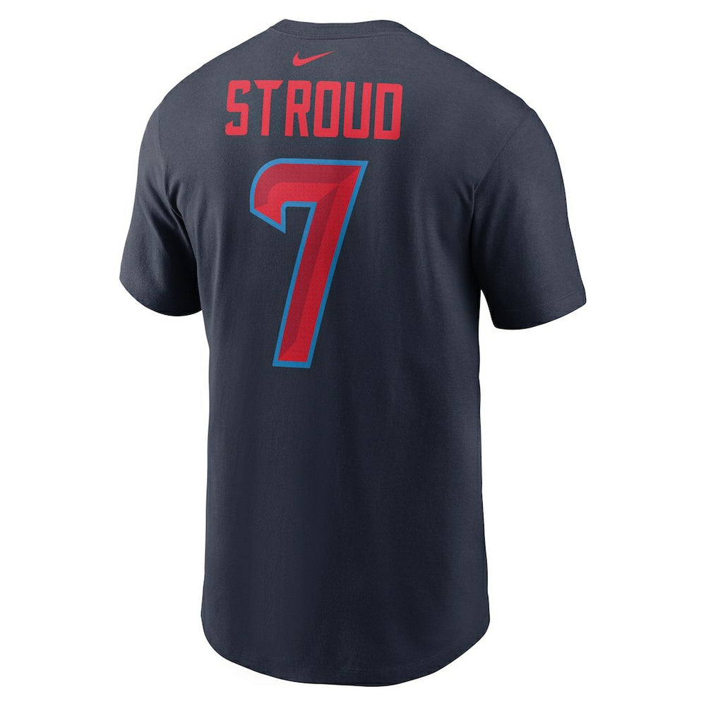 C.J. Stroud Houston Texans Name & Number T-Shirt Navy | Nike for Sale