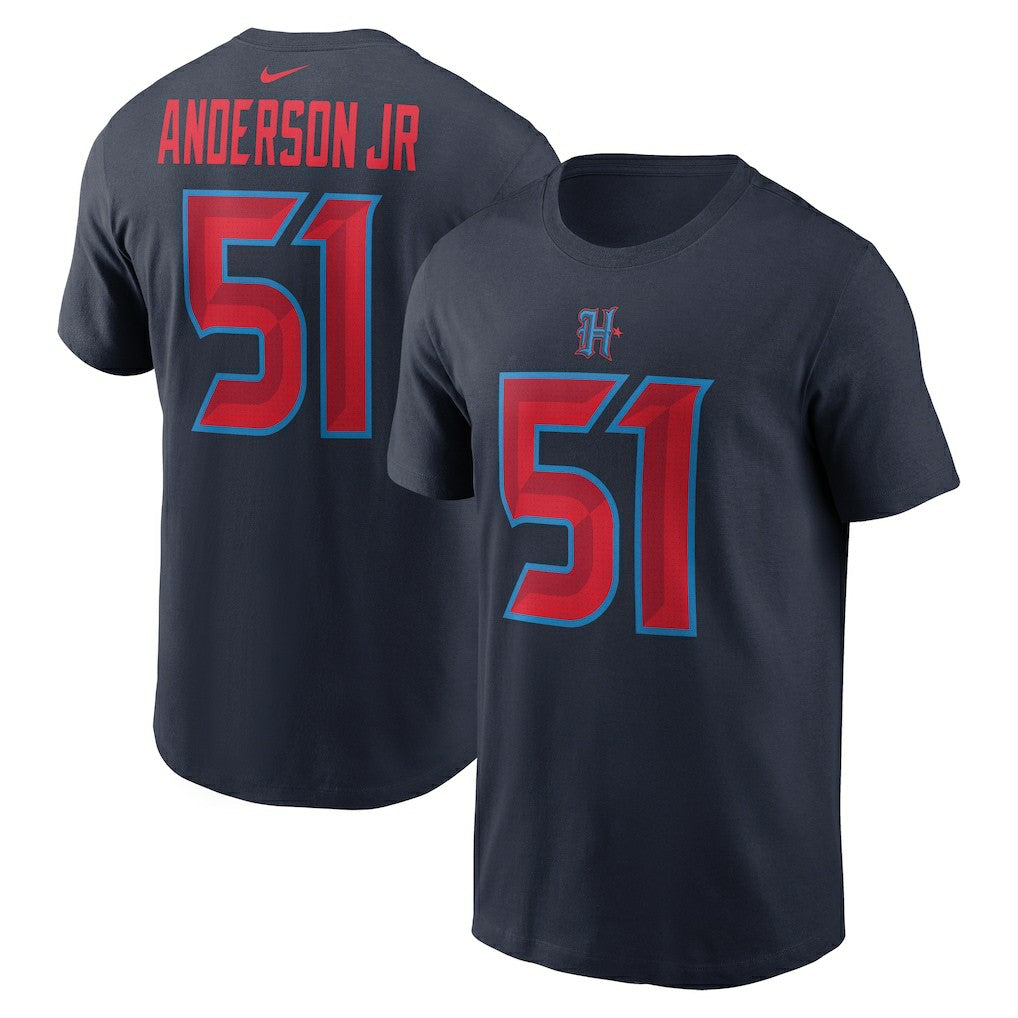 Will Anderson Jr. Houston Texans Name & Number T-Shirt Navy | Nike for Sale