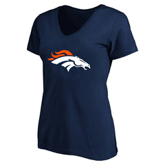 Bo Nix Denver Broncos Women's Plus Size Name & Number V-Neck T-Shirt Navy | Fanatics