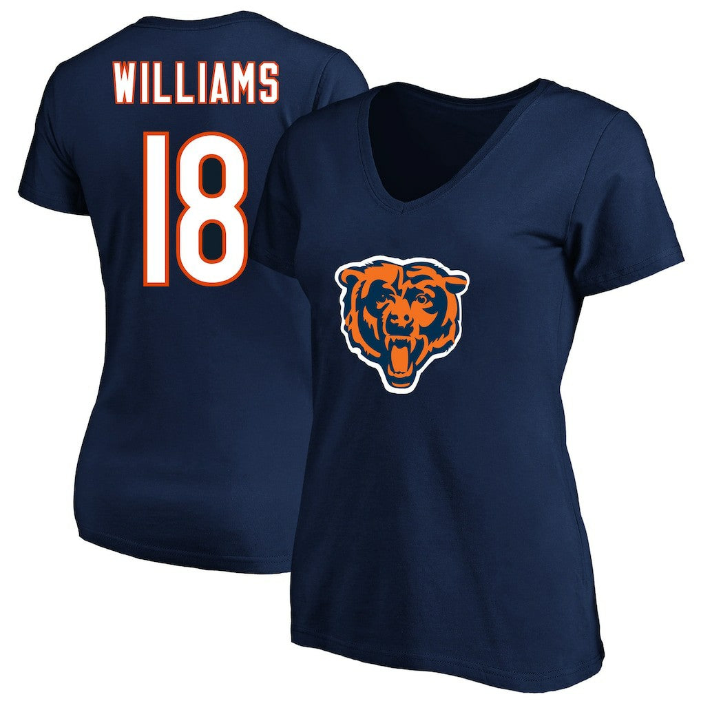 Caleb Williams Chicago Bears Women's Plus Size Fair Catch Name & Number Scoop Neck T-Shirt Navy | NFL