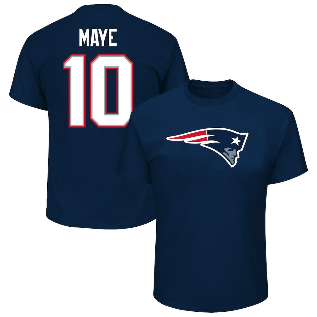 Drake Maye New England Patriots Big & Tall Player Name & Number T-Shirt Navy | Fanatics