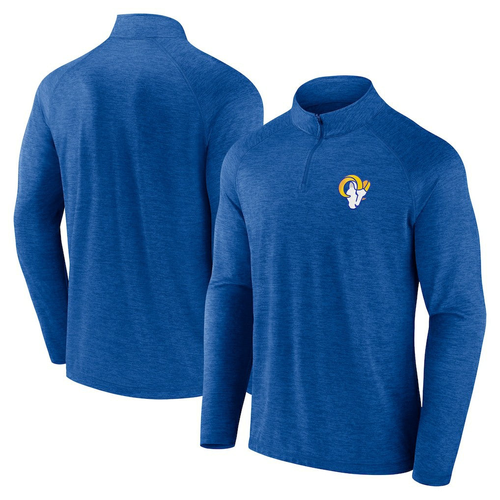 Los Angeles Rams Head-to-Head Raglan Quarter-Zip Jacket Royal | Fanatics