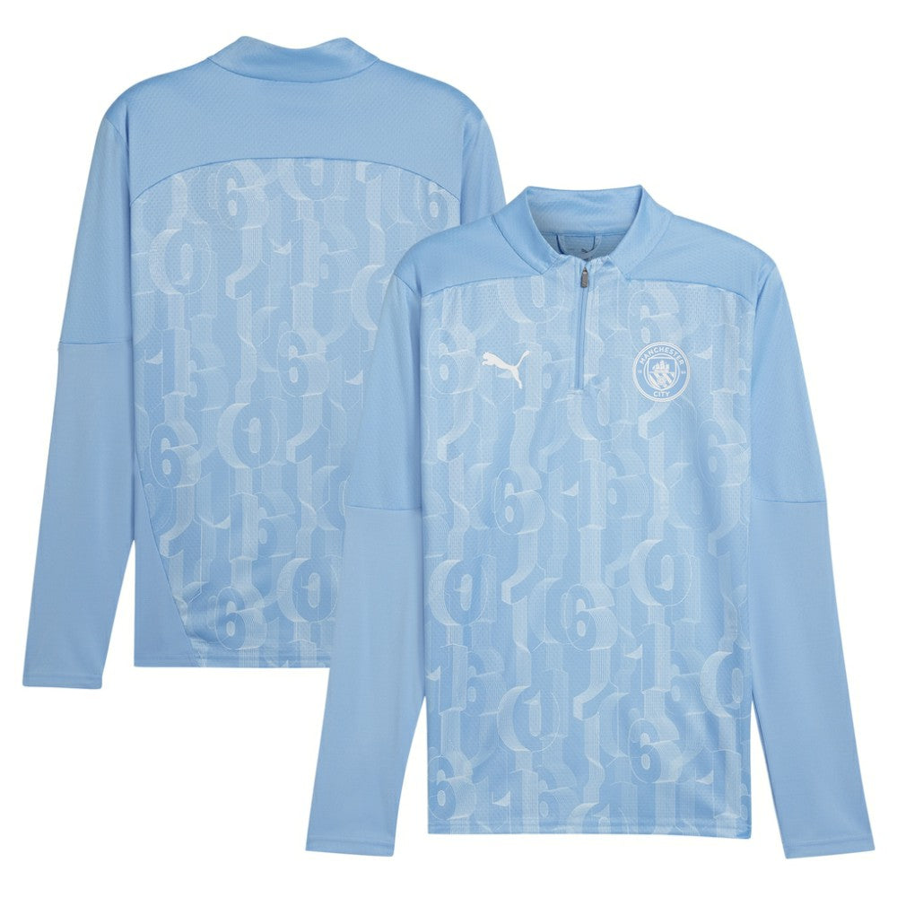 Manchester City 2024/25 Pre-Match dryCELL Quarter-Zip Top Light Blue | Puma