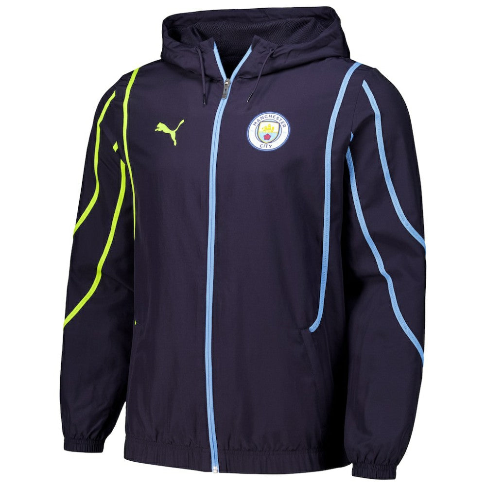 Manchester City 2024/25 Pre-Match Anthem dryCELL Full-Zip Hoodie Jacket Navy | Puma online