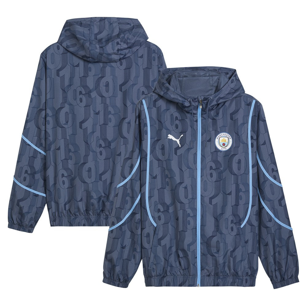 Manchester City 2024/25 Pre-Match Anthem dryCELL Full-Zip Hoodie Jacket Blue | Puma