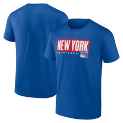 New York Rangers Fanatics Blocked Out T-Shirt - Blue - NHL