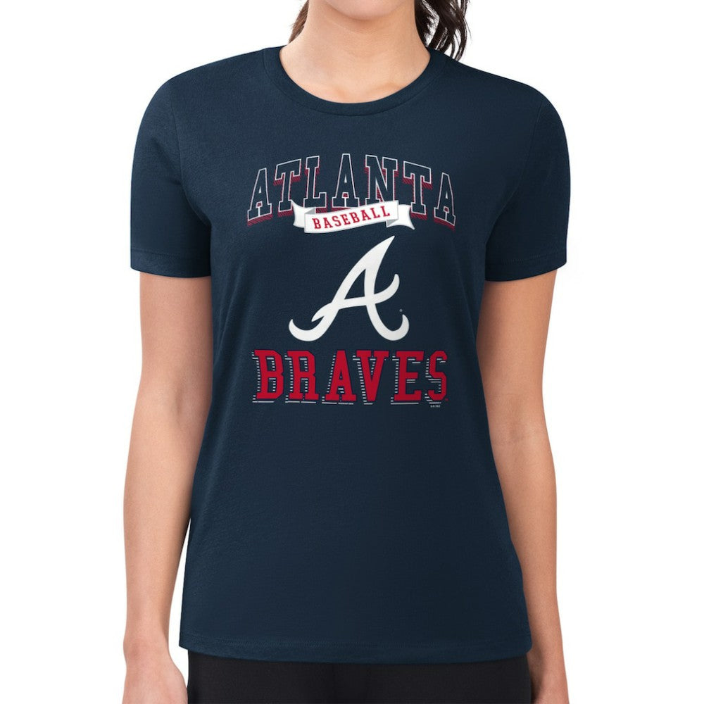 Atlanta Braves G-III 4Her by Carl Banks Women's Super-Slim Fit Lightweight Team Logo Graphic T-Shirt - MLB