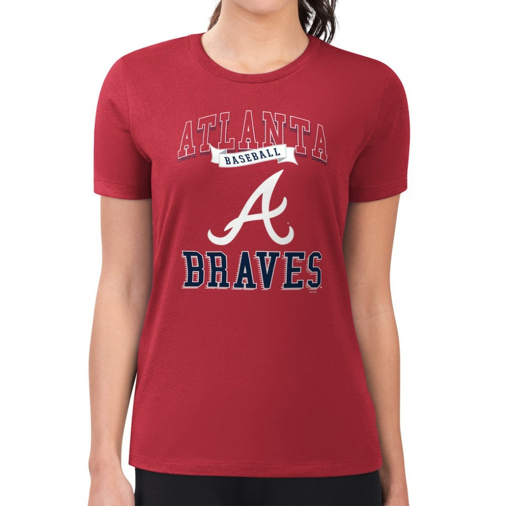Atlanta Braves G-III 4Her by Carl Banks Women's Super-Slim Fit Lightweight Team Logo Graphic T-Shirt - MLB