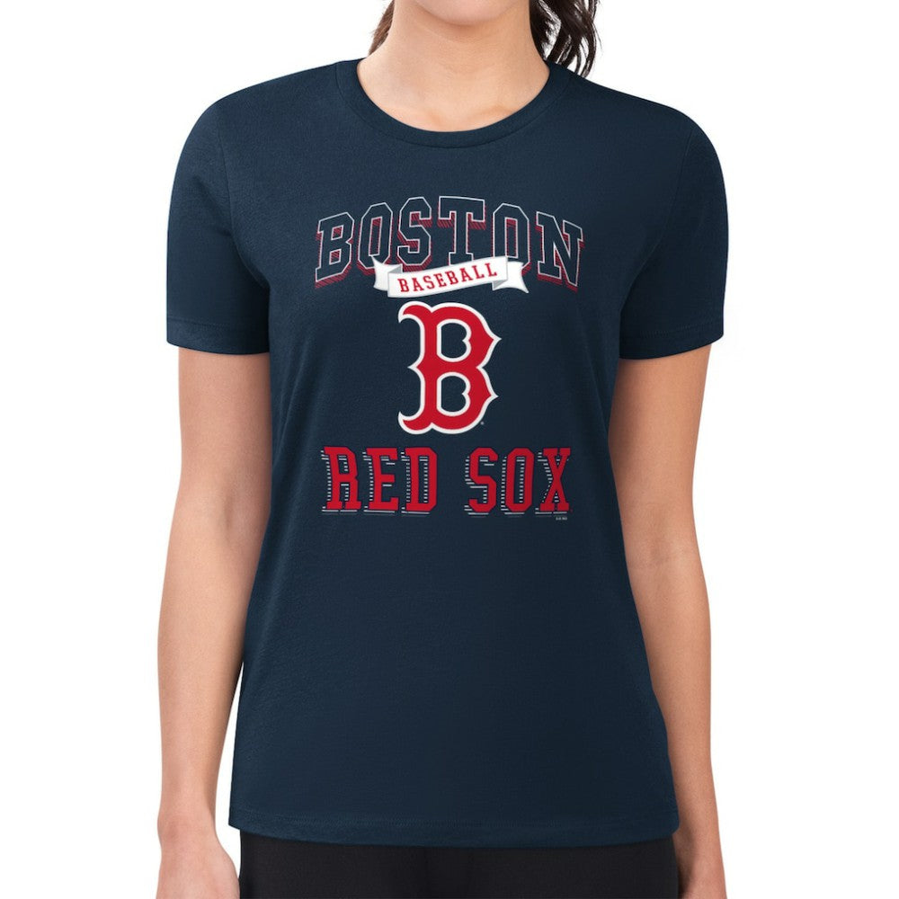 Boston Red Sox G-III 4Her by Carl Banks Women's Super-Slim Fit Lightweight Team Logo Graphic T-Shirt - MLB