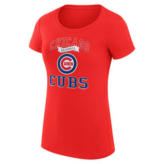 Chicago Cubs G-III 4Her by Carl Banks Women's Super-Slim Fit Lightweight Team Logo Graphic T-Shirt - MLB