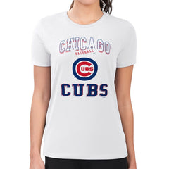Chicago Cubs G-III 4Her by Carl Banks Women's Super-Slim Fit Lightweight Team Logo Graphic T-Shirt - MLB