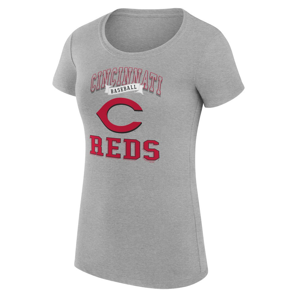 Cincinnati Reds G-III 4Her by Carl Banks Women's Super-Slim Fit Lightweight Team Logo Graphic T-Shirt - MLB