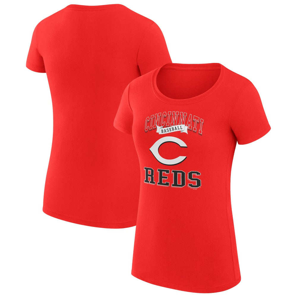 Cincinnati Reds G-III 4Her by Carl Banks Women's Super-Slim Fit Lightweight Team Logo Graphic T-Shirt - MLB