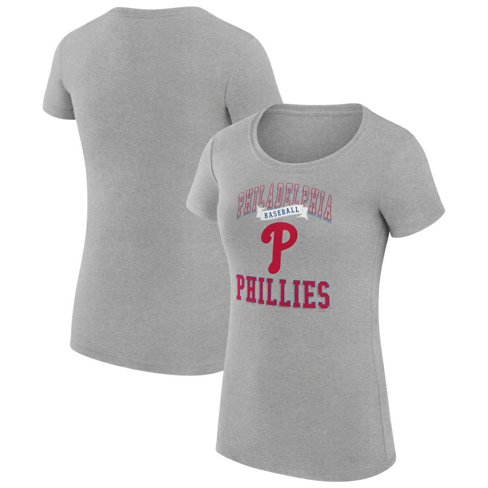 Philadelphia Phillies G-III 4Her by Carl Banks Women's Super-Slim Fit Lightweight Team Logo Graphic T-Shirt - MLB