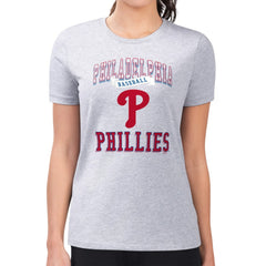 Philadelphia Phillies G-III 4Her by Carl Banks Women's Super-Slim Fit Lightweight Team Logo Graphic T-Shirt - MLB