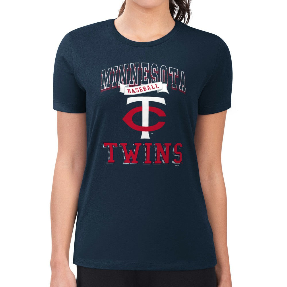 Minnesota Twins G-III 4Her by Carl Banks Women's Super-Slim Fit Lightweight Team Logo Graphic T-Shirt - MLB