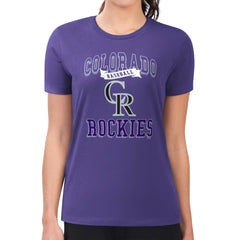 Colorado Rockies G-III 4Her by Carl Banks Women's Super-Slim Fit Lightweight Team Logo Graphic T-Shirt - MLB
