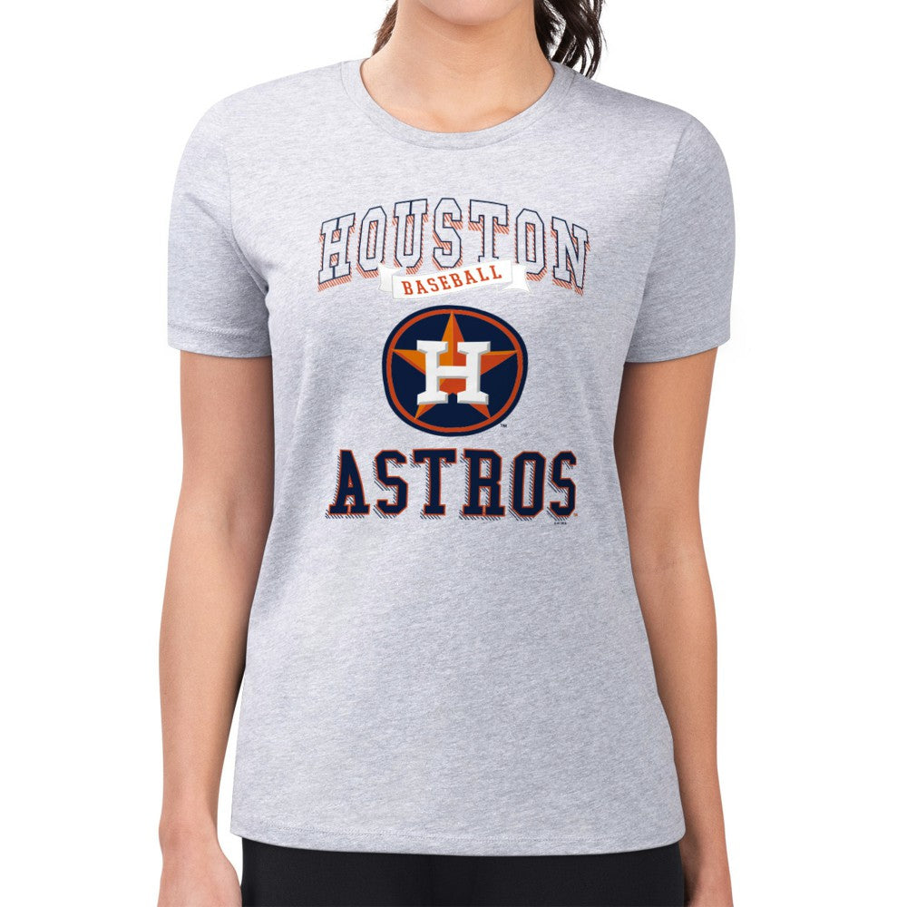 Houston Astros G-III 4Her by Carl Banks Women's Super-Slim Fit Lightweight Team Logo Graphic T-Shirt - MLB