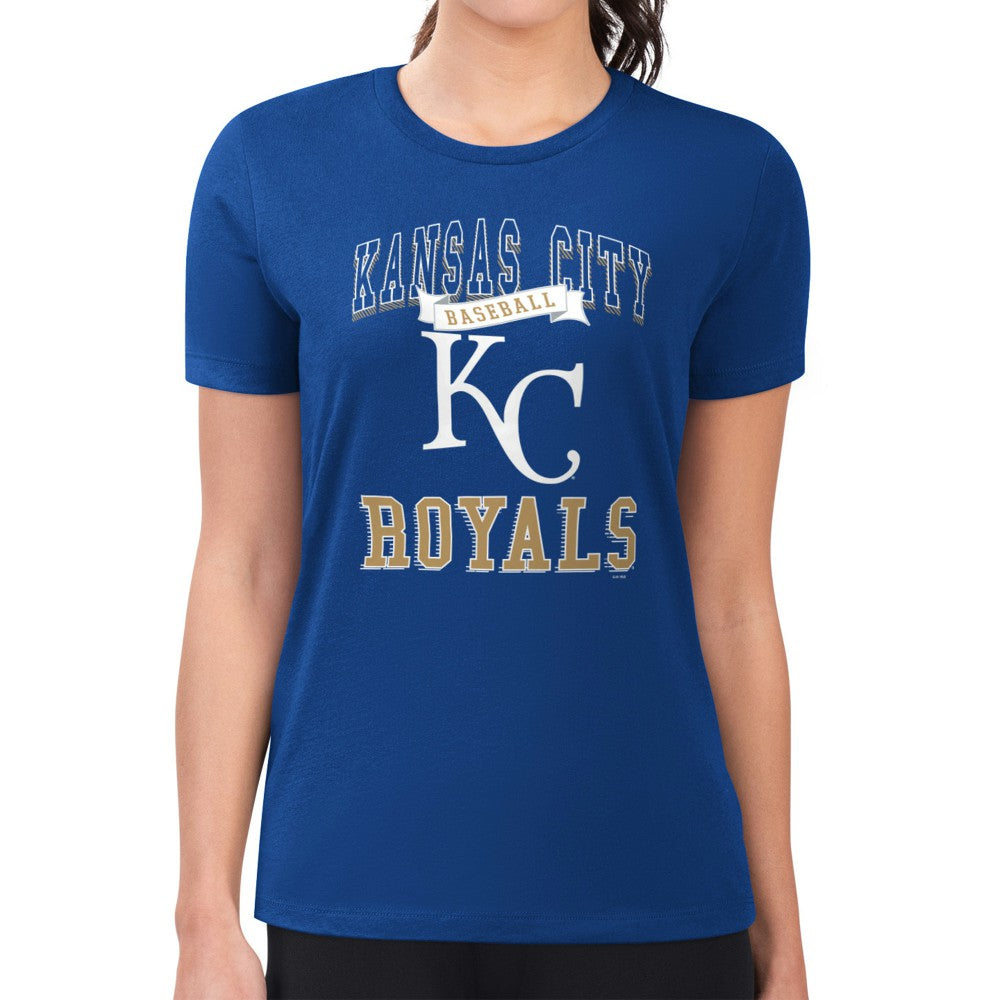 Kansas City Royals G-III 4Her by Carl Banks Women's Super-Slim Fit Lightweight Team Logo Graphic T-Shirt - MLB
