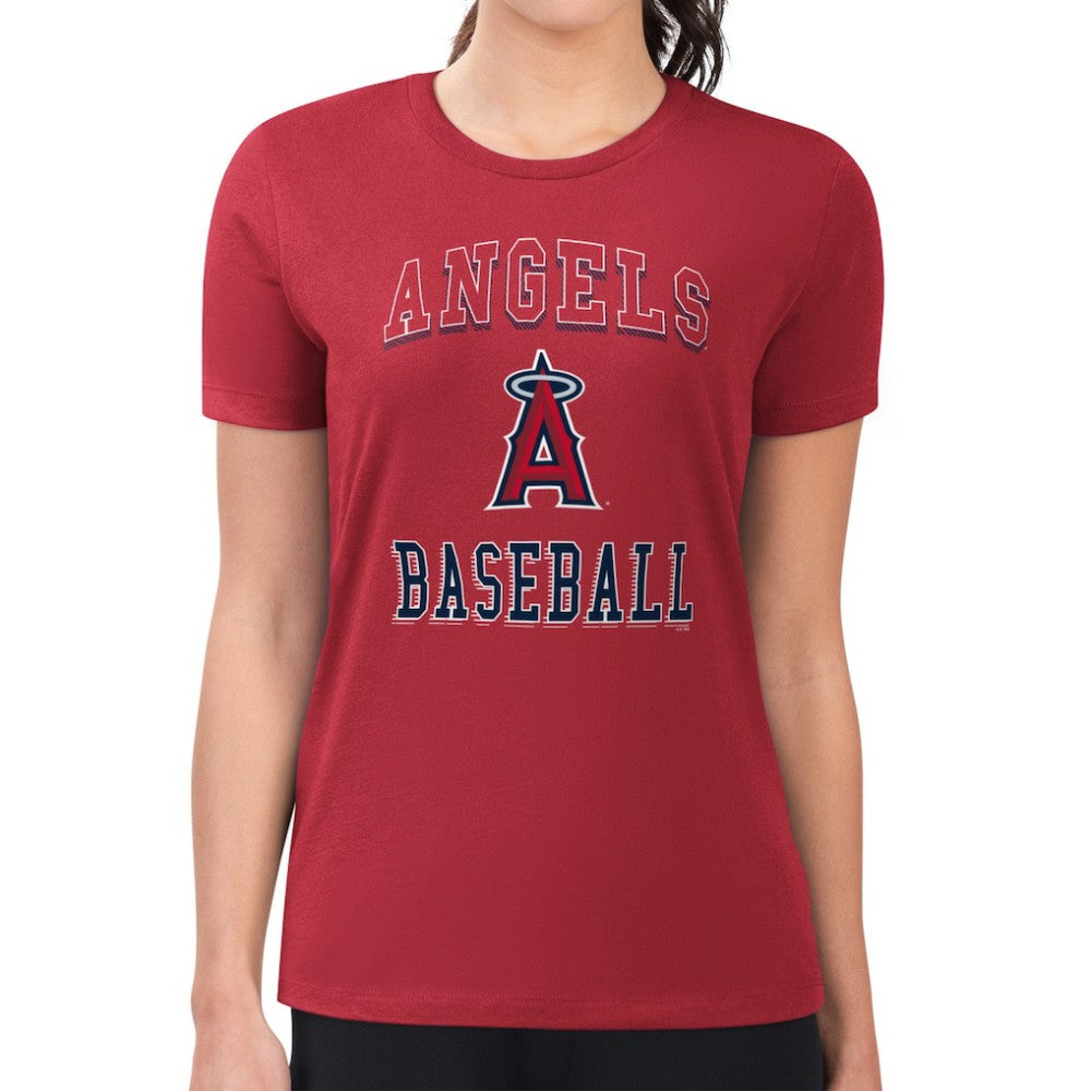 Los Angeles Angels G-III 4Her by Carl Banks Women's Super-Slim Fit Lightweight Team Logo Graphic T-Shirt - MLB