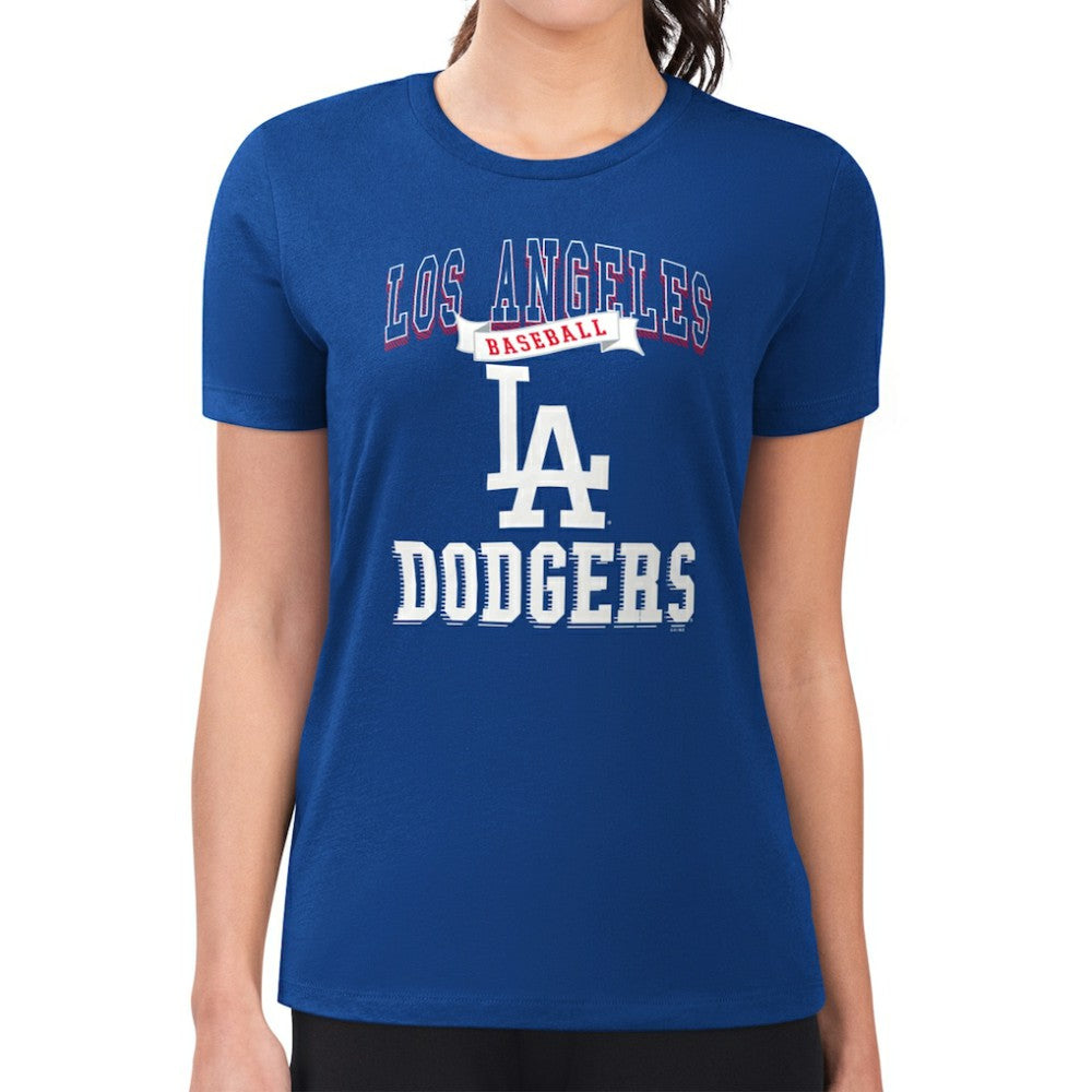 Los Angeles Dodgers G-III 4Her by Carl Banks Women's Super-Slim Fit Lightweight Team Logo Graphic T-Shirt - MLB