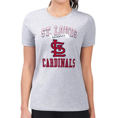 St. Louis Cardinals G-III 4Her by Carl Banks Women's Super-Slim Fit Lightweight Team Logo Graphic T-Shirt - MLB