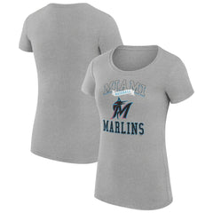 Miami Marlins G-III 4Her by Carl Banks Women's Super-Slim Fit Lightweight Team Logo Graphic T-Shirt - MLB