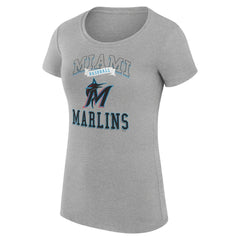 Miami Marlins G-III 4Her by Carl Banks Women's Super-Slim Fit Lightweight Team Logo Graphic T-Shirt - MLB