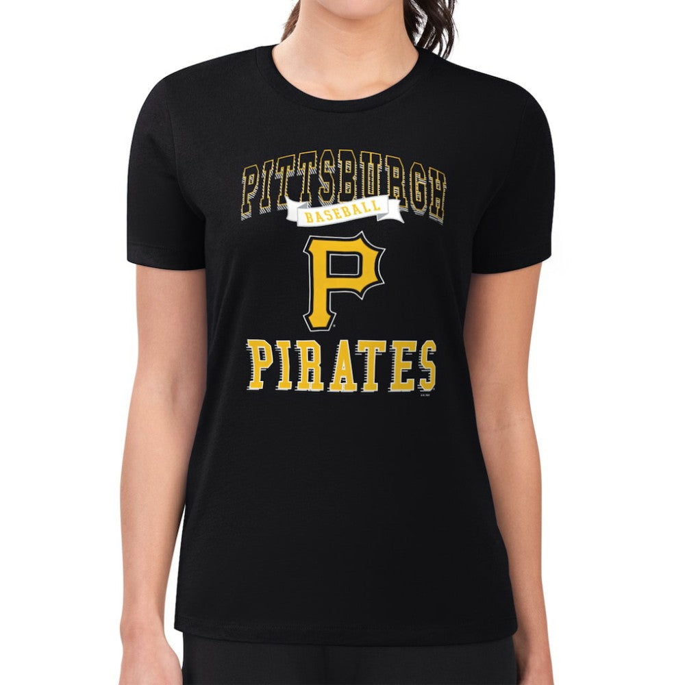 Pittsburgh Pirates G-III 4Her by Carl Banks Women's Super-Slim Fit Lightweight Team Logo Graphic T-Shirt - MLB
