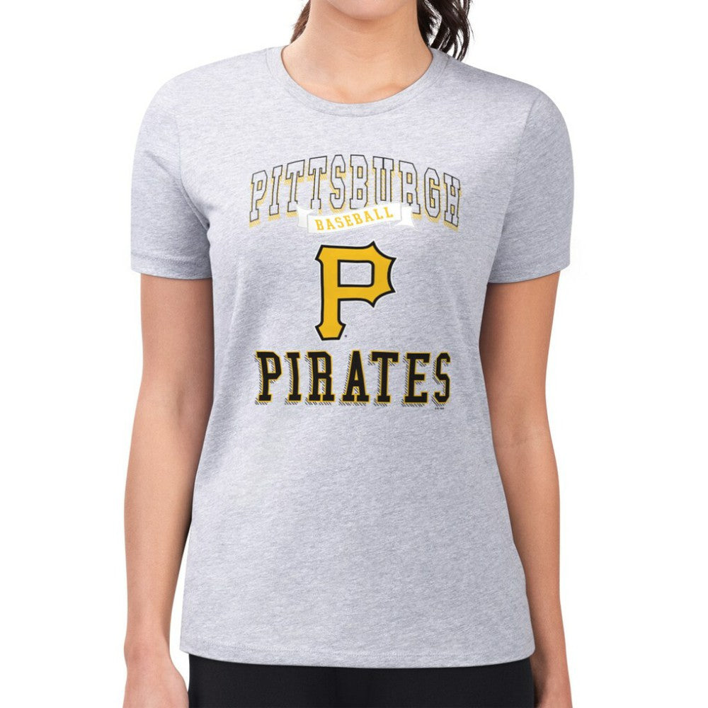 Pittsburgh Pirates G-III 4Her by Carl Banks Women's Super-Slim Fit Lightweight Team Logo Graphic T-Shirt - MLB