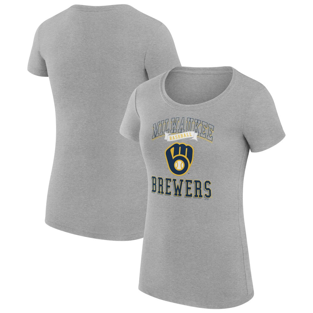 Milwaukee Brewers G-III 4Her by Carl Banks Women's Super-Slim Fit Lightweight Team Logo Graphic T-Shirt - MLB