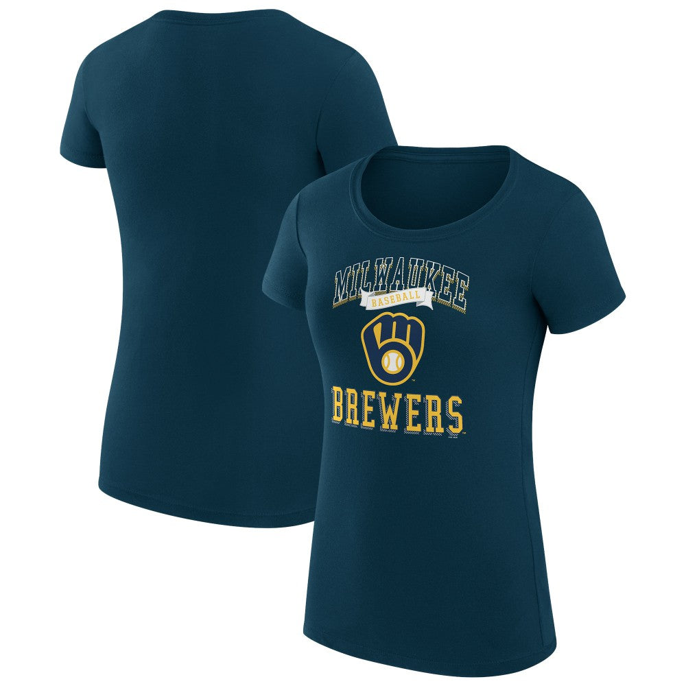 Milwaukee Brewers G-III 4Her by Carl Banks Women's Super-Slim Fit Lightweight Team Logo Graphic T-Shirt - MLB