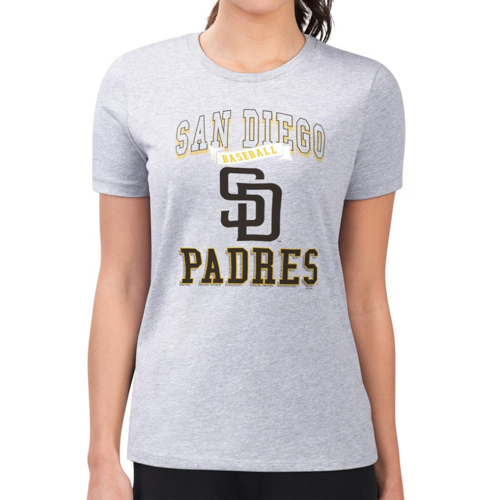 San Diego Padres G-III 4Her by Carl Banks Women's Super-Slim Fit Lightweight Team Logo Graphic T-Shirt - MLB