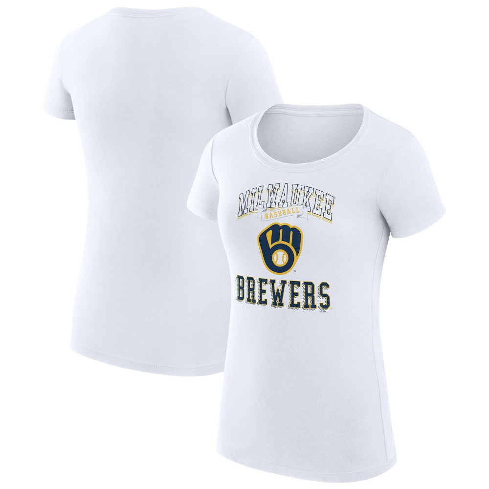 Milwaukee Brewers G-III 4Her by Carl Banks Women's Super-Slim Fit Lightweight Team Logo Graphic T-Shirt - MLB