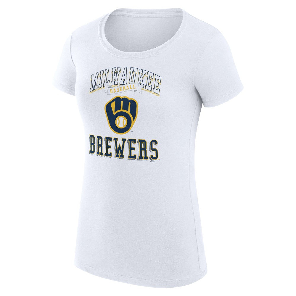 Milwaukee Brewers G-III 4Her by Carl Banks Women's Super-Slim Fit Lightweight Team Logo Graphic T-Shirt - MLB