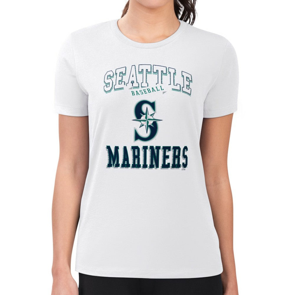 Seattle Mariners G-III 4Her by Carl Banks Women's Super-Slim Fit Lightweight Team Logo Graphic T-Shirt - MLB