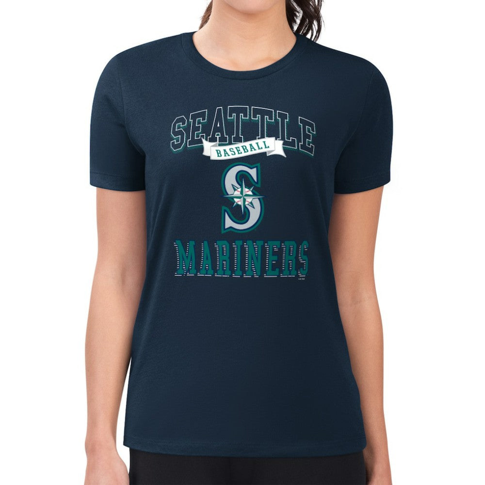 Seattle Mariners G-III 4Her by Carl Banks Women's Super-Slim Fit Lightweight Team Logo Graphic T-Shirt - MLB