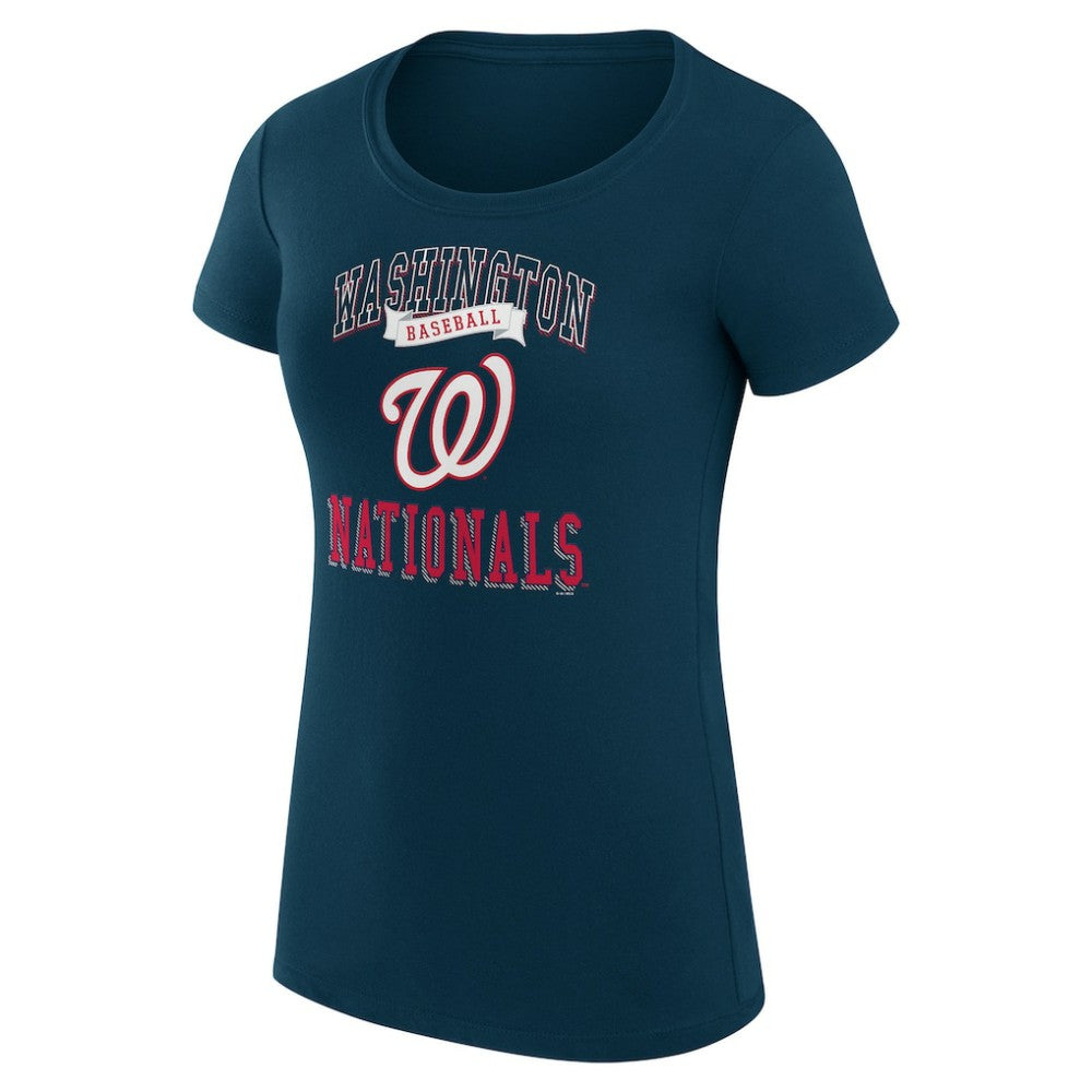 Washington Nationals G-III 4Her by Carl Banks Women's Super-Slim Fit Lightweight Team Logo Graphic T-Shirt - MLB