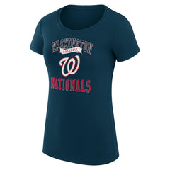 Washington Nationals G-III 4Her by Carl Banks Women's Super-Slim Fit Lightweight Team Logo Graphic T-Shirt - MLB
